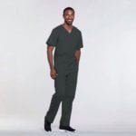 Мужской медицинский костюм прямого силуэта Core Stretch цвет- графитовый