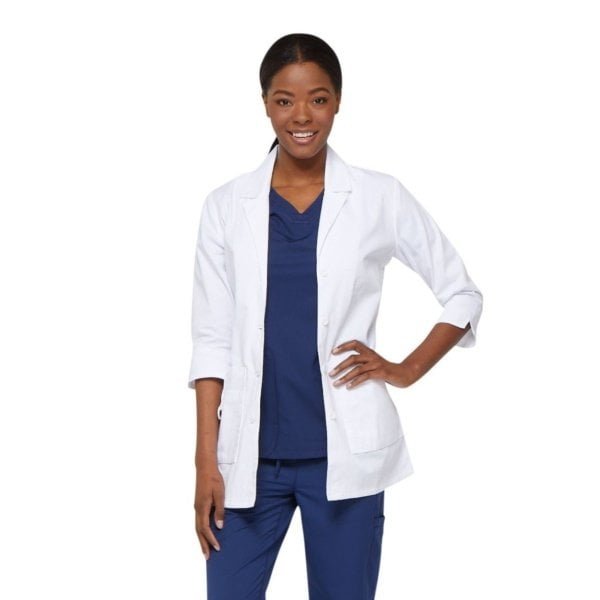 Dickies chaqueta médica de las mujeres color blanco