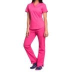 Traje médico de las mujeres de los profesionales de Cherokee - color rosa (EEPI) - Imagen 5