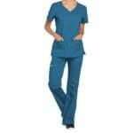 Dámske zdravotnícke nohavice Core Strage farba tyrkysová - Imagen 3