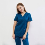Pijama sanitario mujer Cherokee Revolution de color ola de mar – 6