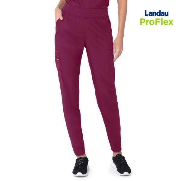 Pijama sanitario mujer Landau de color vino