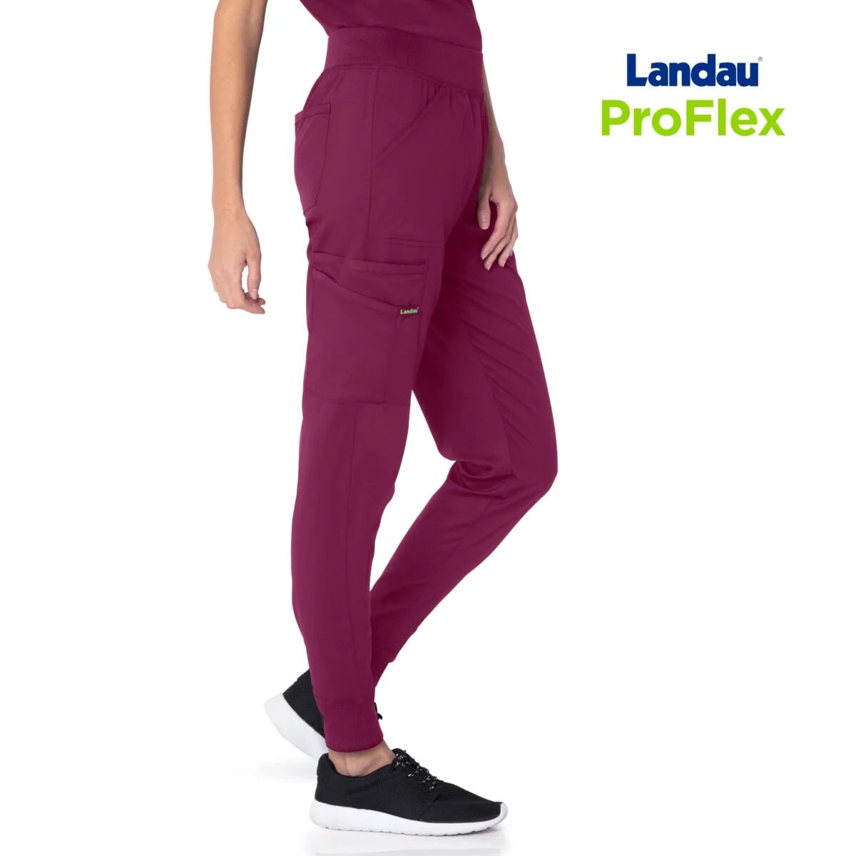 Pijama sanitario mujer Landau de color vino - Imagen 3