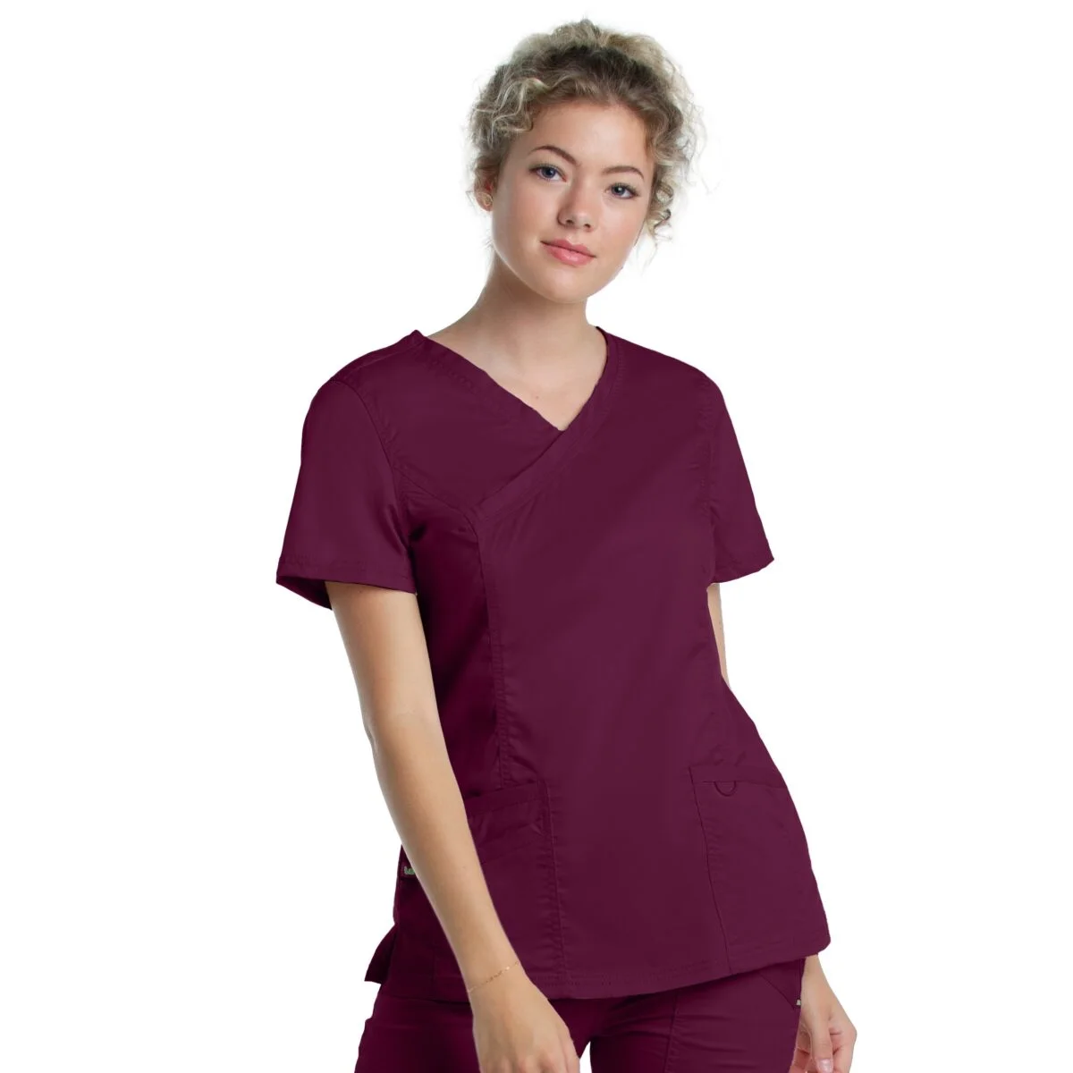 Pijama sanitario mujer Landau de color vino - Imagen 1