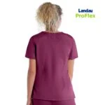 Pijama sanitario mujer Landau de color vino - Imagen 6