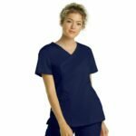 Pijama sanitario mujer Landau de color azul marino