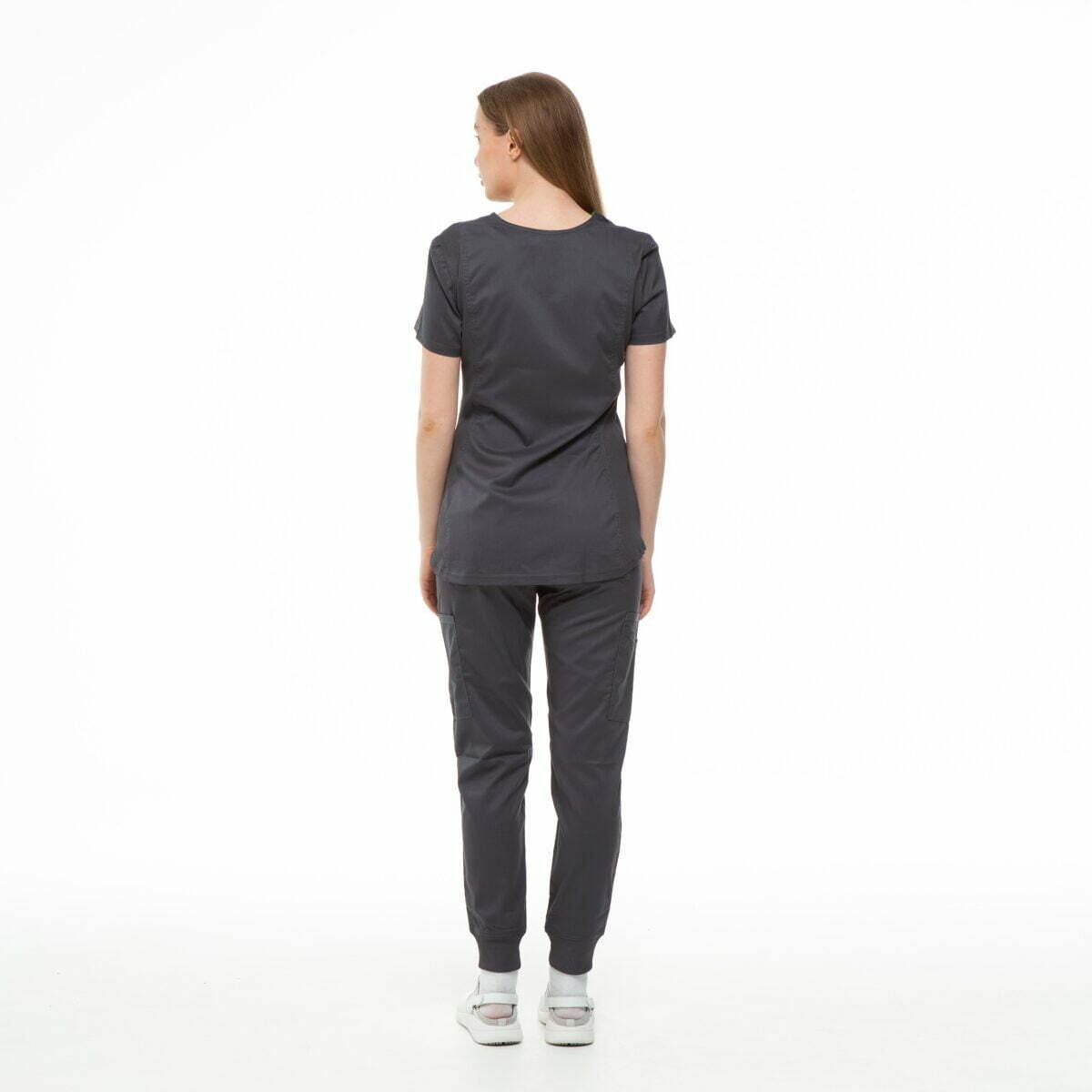 Pijama sanitario mujer Landau de color grafito - Imagen 4