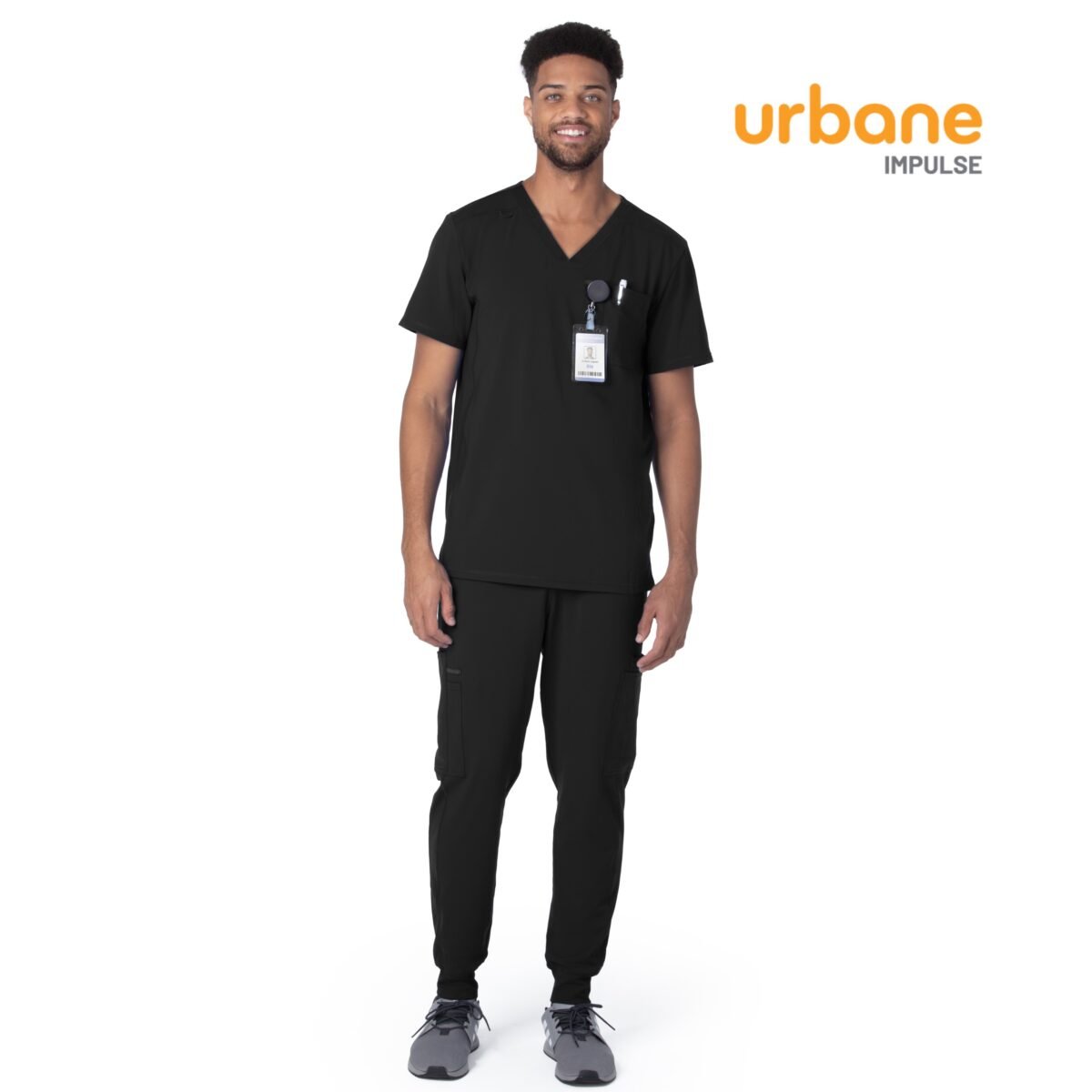 Pijama sanitario hombre Landau Urban negro - Imagen 1