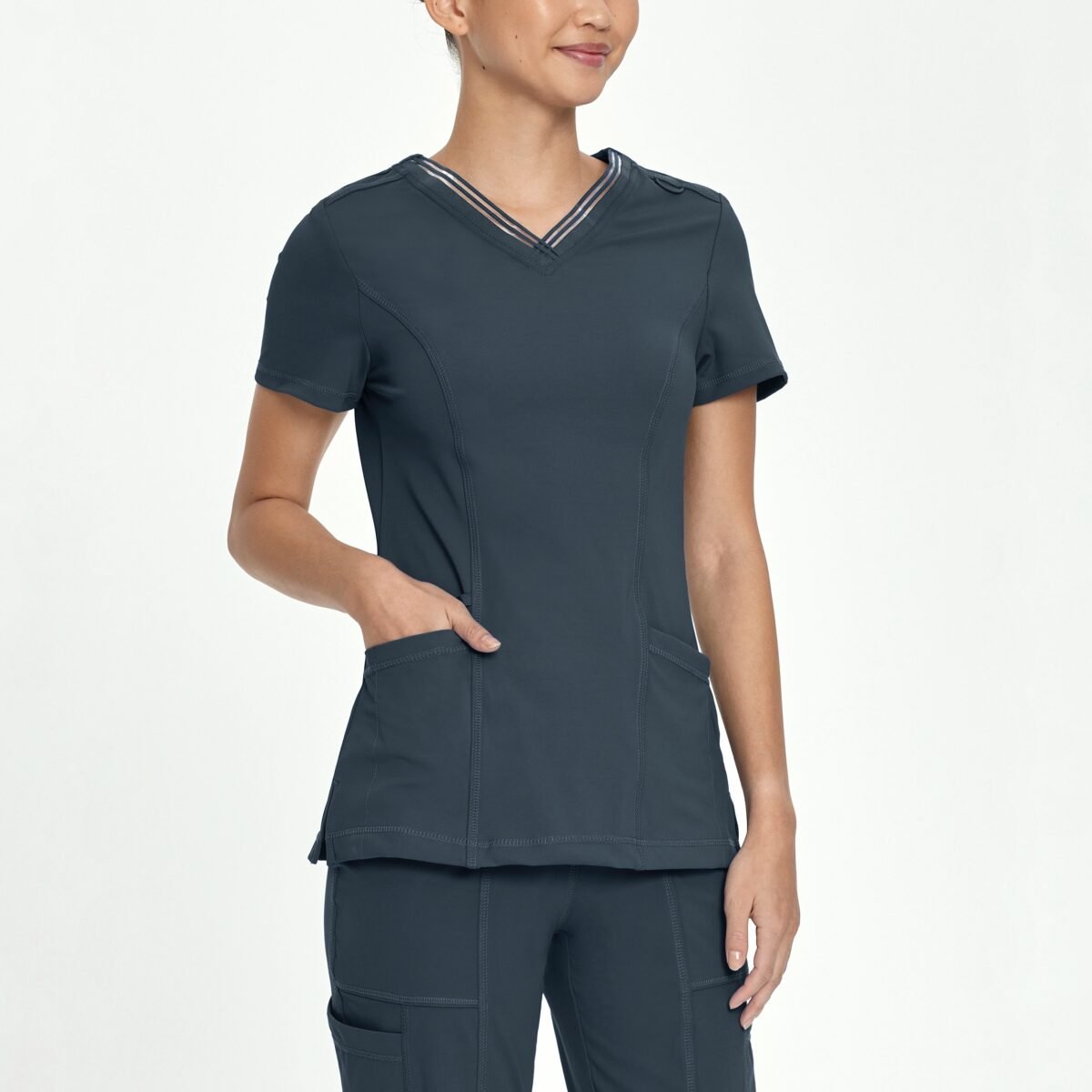 Pijama sanitario mujer Landau "Urban" gris - Imagen 1
