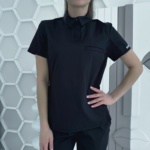 Pijama sanitario mujer Cherokee Revolution de color negro - Imagen 3