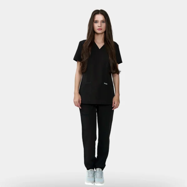 Pijama sanitario mujer PLUM  de color negro