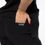 Pantalón médico jogger de mujer Plum negro