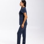 Pantalón médico jogger de mujer Plum grafito - Imagen 6