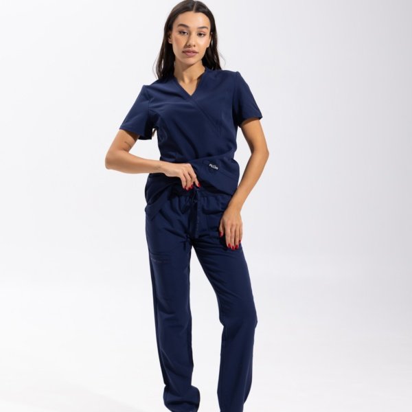 Pantalón médico jogger de mujer Plum azul marino