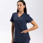 Top sanitario mujer PLUM de color azul