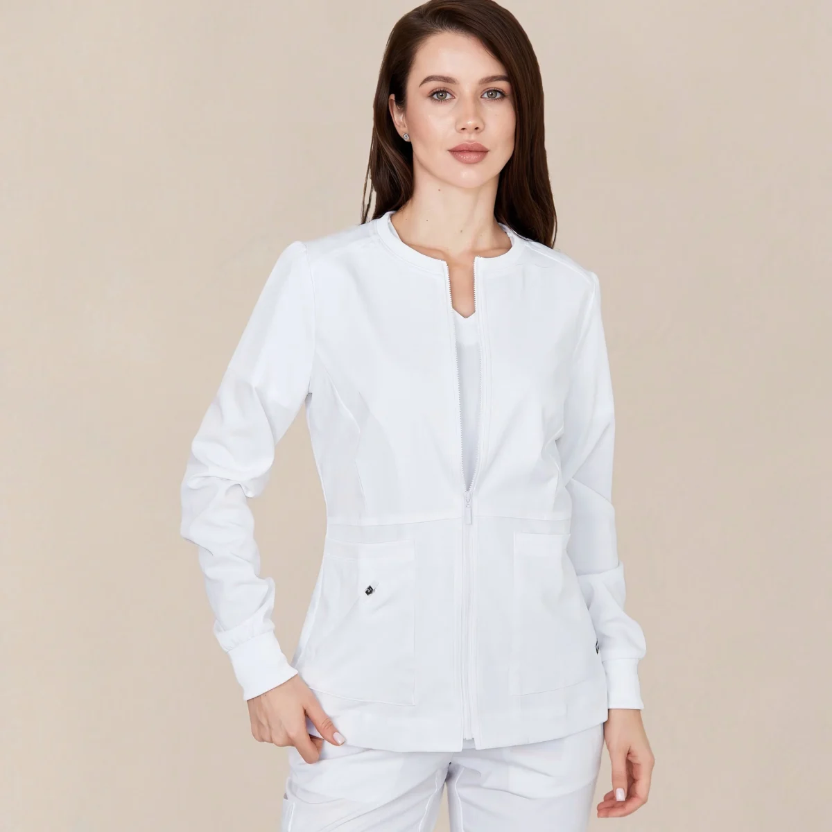 Grey’s AnatomyTM by Barco Chaqueta Médica Mujer Spandex color blanco - Imagen 1