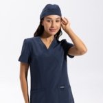 Gorro médico para mujer PLUM grafito - Imagen 6