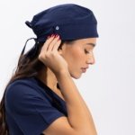 Gorro médico para mujer PLUM azul - Imagen 4