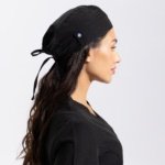 Gorro médico para mujer PLUM negra - Imagen 3