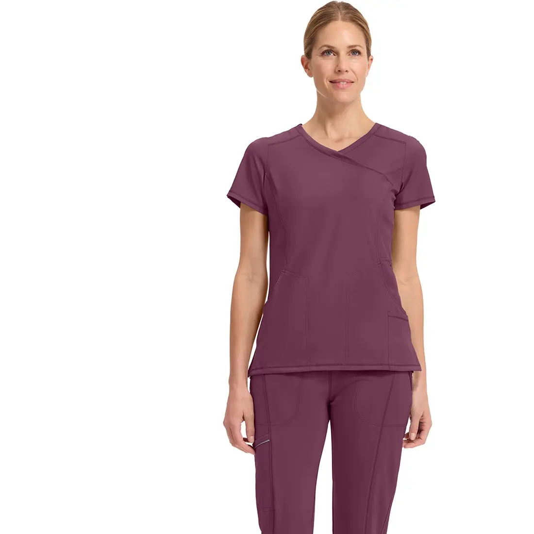 Conjunto sanitario para mujer Cherokee Infinity color vino - Imagen 1