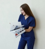 Conjunto sanitario para mujer Cherokee Revolution color azul marino - Imagen 6