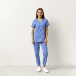 Pijama sanitario mujer Cherokee Revolution de color azul