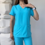 Conjunto sanitario de mujer Cherokee Originals Ultra de color turquesa - Imagen 2